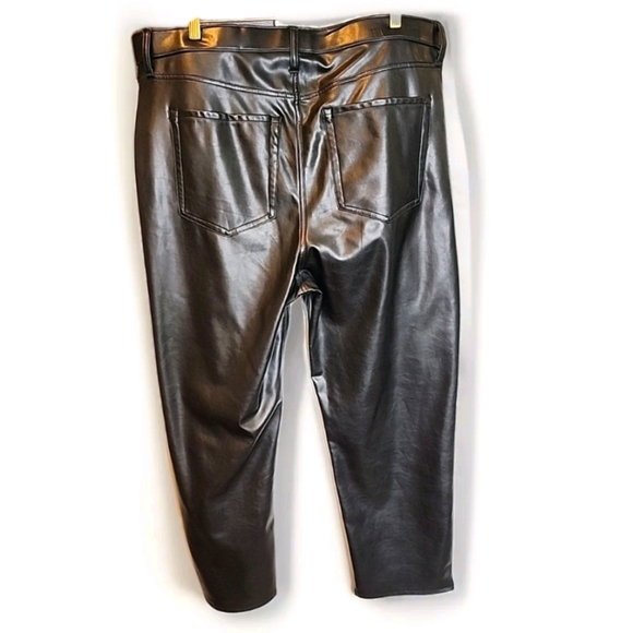 Abercrombie & Fitch Pants Womens 34/18 Straight High Rise Faux Leather (13PF5) - Picture 2 of 6